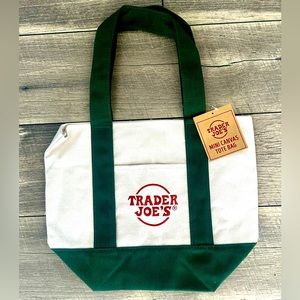✨Trader Joe’s Canvas Mini Tote in Green✨